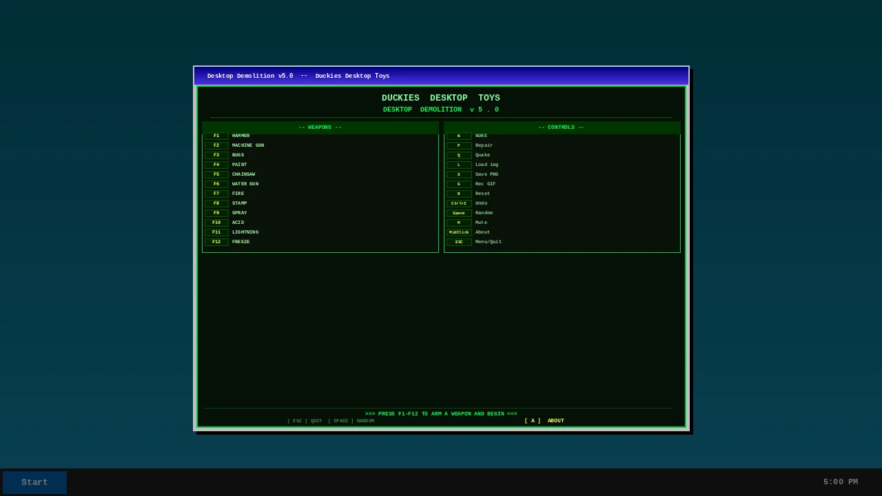 Desktop Demolition screenshot