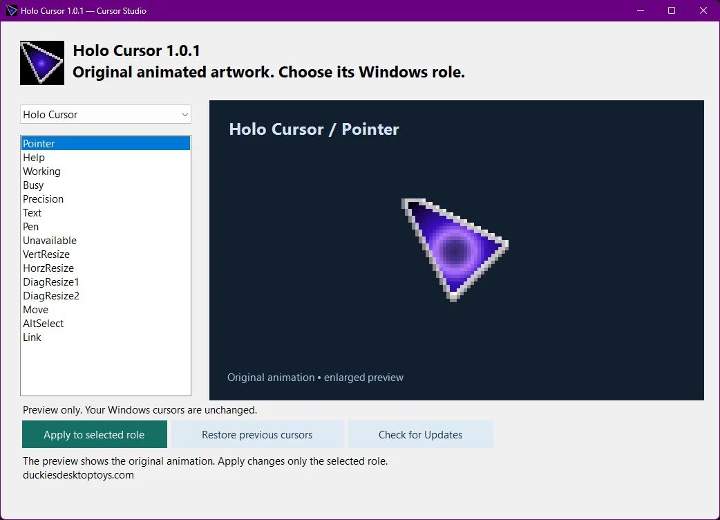 Holo Cursor screenshot